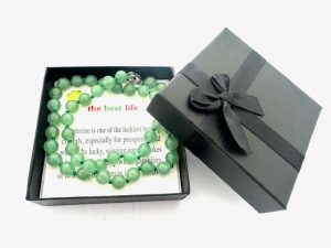 Wholesale 8 mm Aventurine Beaded Necklace (with Box)