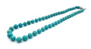 Wholesale 8 mm Turquoise Beaded Necklace (without Box)
