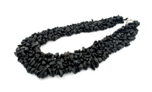Wholesale Clustered Black Onyx Chipstone Necklace