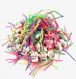 Wholesale Colorful Lucky Cat Charms – Maneki Neko (50 pieces)