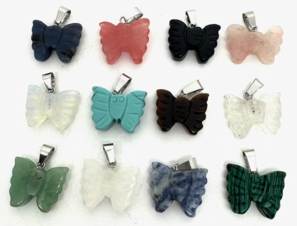 Wholesale - Gemstone Butterfly Pendant Set