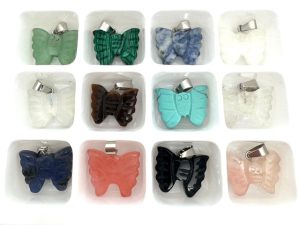 Wholesale - Gemstone Butterfly Pendant Set
