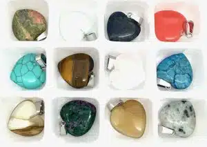 Wholesale - Gemstone Heart Pendant Set