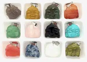 Wholesale - Gemstone Smiling Buddha Pendant Set