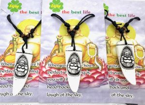 Wholesale - White laughing buddha necklace Tooth