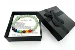 8mm 7 Chakra Bracelet with Gift Box - Aventurine