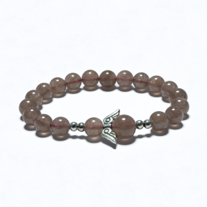 8mm Angel Bracelet without Box - Strawberry Quartz