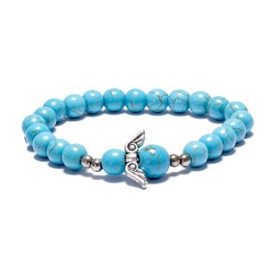 8mm Angel Bracelet without Box - Turquoise