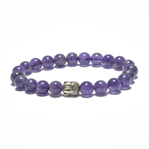 8mm Buddha Bracelet without Box - Amethyst