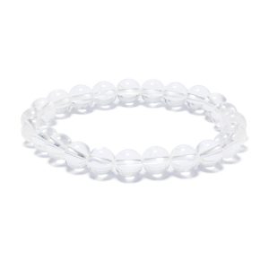 8mm Gemstone Bracelet without Gift Box - Rock Crystal
