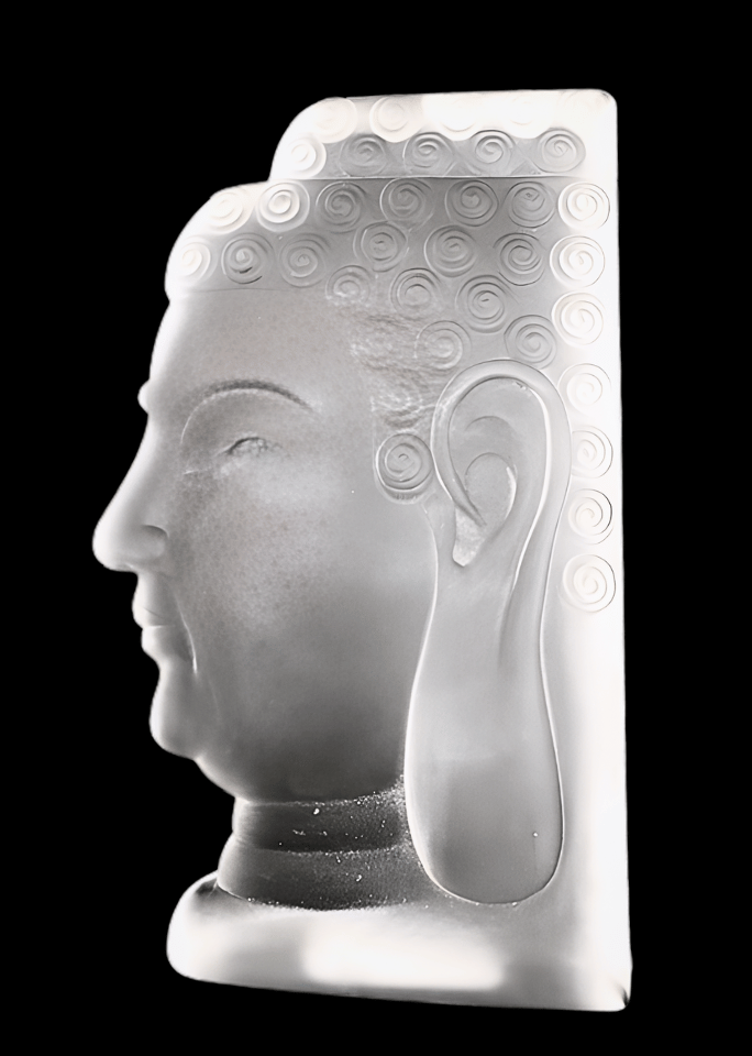 Crystal Glass Buddha Head – 17 cm