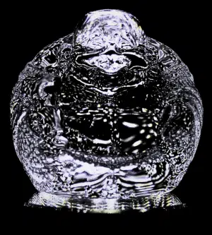 Crystal Glass Chinese Happy Buddha – 7 cm