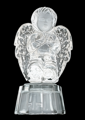 Crystal Glass Kneeling Praying Angel - 10 cm