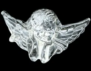 Crystal Glass Lying Cupid Angel - 5.5 cm