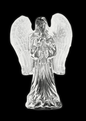 Crystal Glass Praying Angel Statue – 10 cm