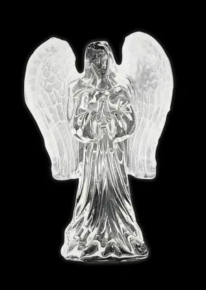 Crystal Glass Praying Angel Statue – 10 cm