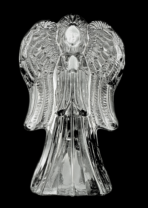 Crystal Glass Praying Angel Statue – 12 cm