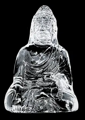 Crystal Glass Sitting Buddha Varadamudra – 10.5 cm