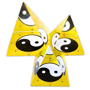Crystal Pyramide Yin Yang Yellow 5 x 5