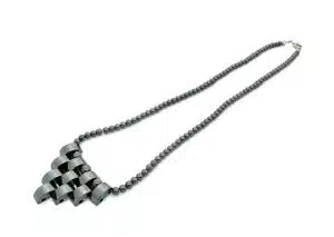 Elegant Geometric Beads Hematite Necklace