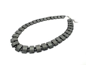 Elegant Rectangular Beads Hematite Necklace