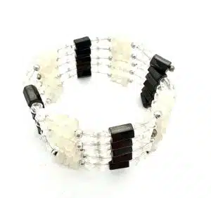 Rock Crystal Magnetic Wrap Bracelet with Beads
