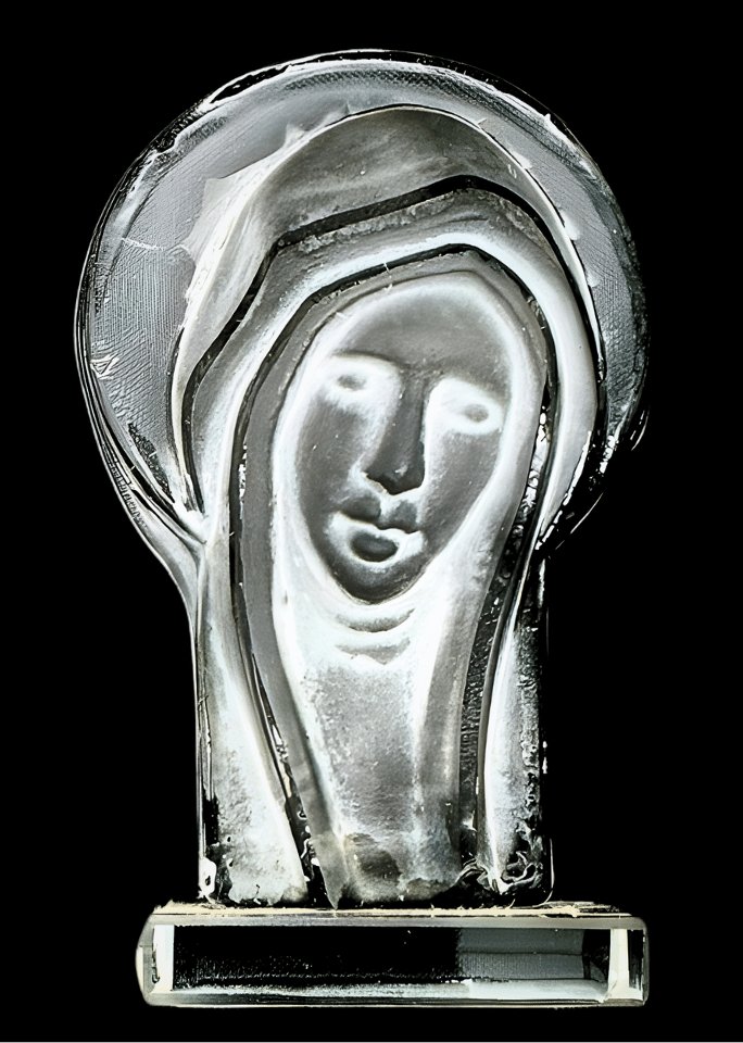 Small Crystal Glass Mary Statue – 7.4 cm