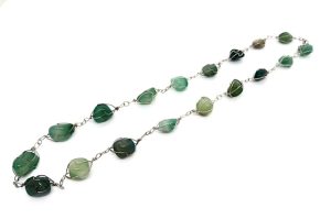 Wholesale Polished Gemstone Necklace Wire Wrapped - Jade
