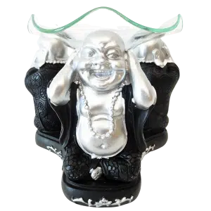 3 Happy Buddhas ‘Hear, See, Silence’ Oil Burner (11 cm)