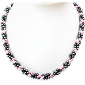 beads neckalce pink