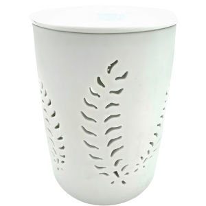 Ceramic Feather Oil Burner White