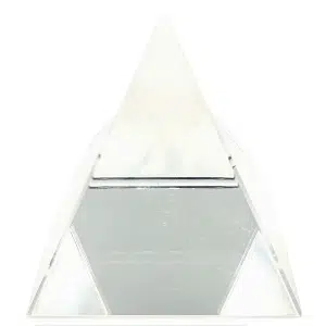 Crystal Pyramid Clear White 4 × 4 cm