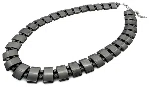Elegant Rectangular Beads Hematite Necklace