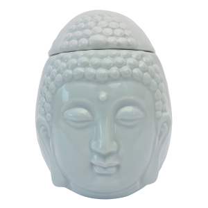 Light blue Buddha head egg oilburner luxury
