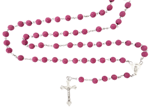 Rozenkrans Pink with cross