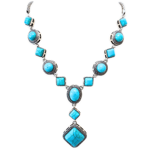 Turquoise necklace & earring set A