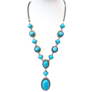Turquoise necklace & earring set D