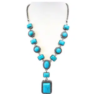 Turquoise necklace & earring set E