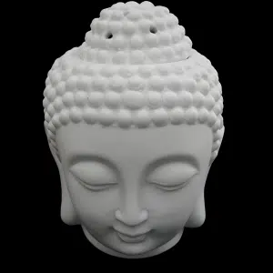 White Buddha Head Oil Burner 13 cm